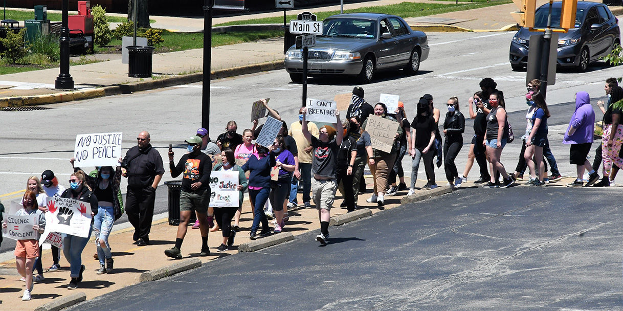 Protesters gather for ‘peaceful march’ in downtown Latrobe